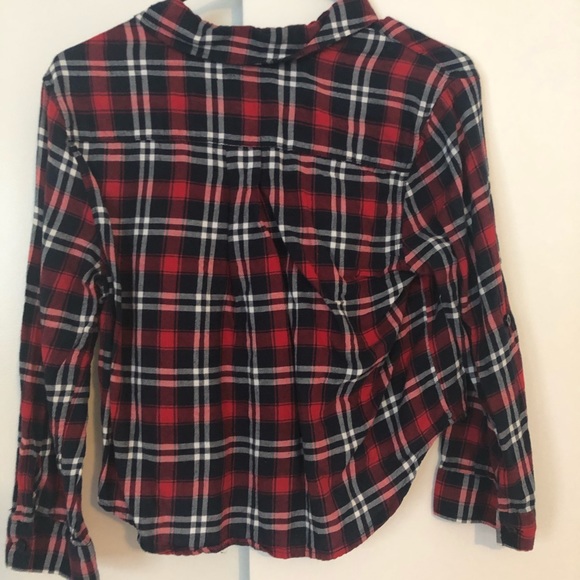 Cropped Plaid Flannel - Picture 2 of 4
